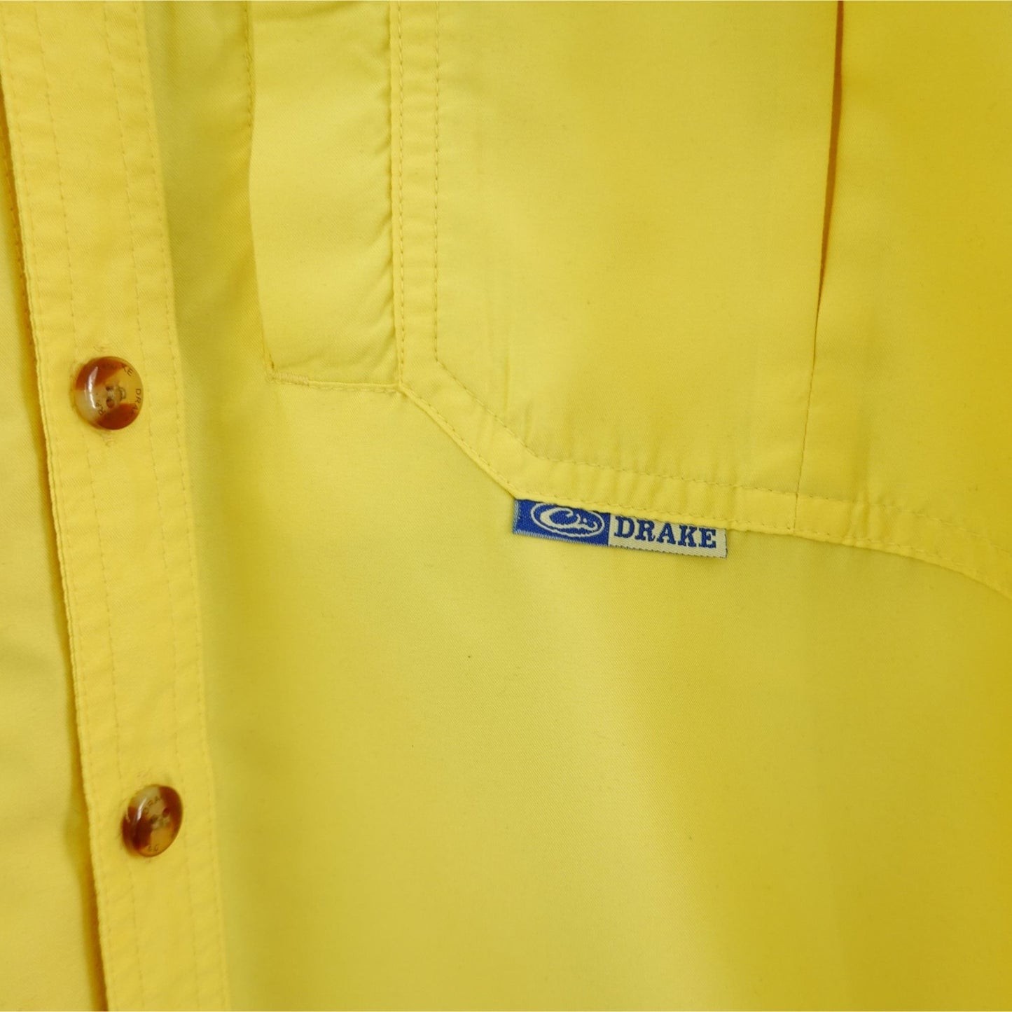 Drake Waterfowl Vented Outdoor Short Sleeve Shirt Yellow - Size M