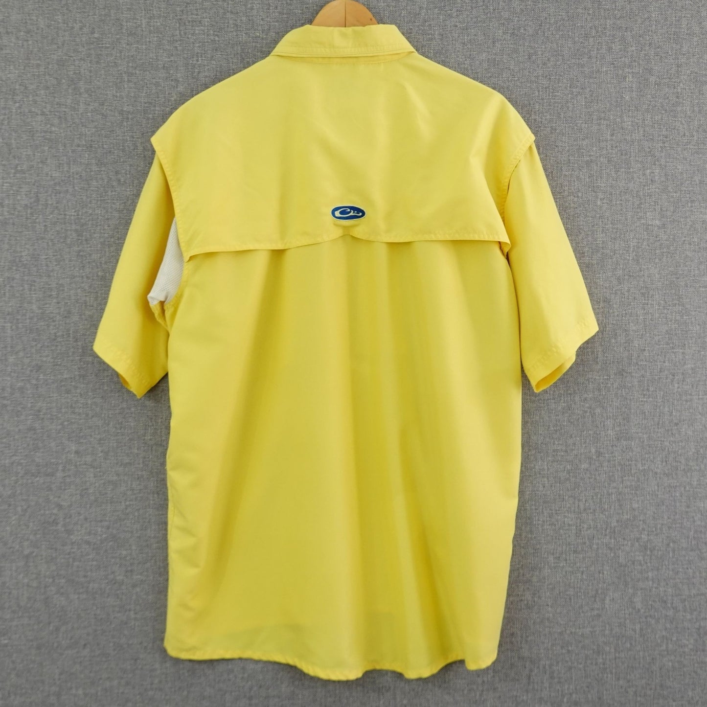 Drake Waterfowl Vented Outdoor Short Sleeve Shirt Yellow - Size M
