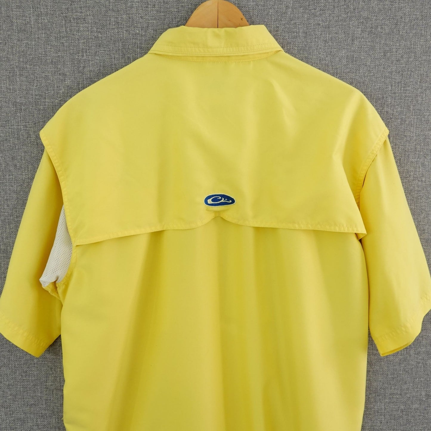 Drake Waterfowl Vented Outdoor Short Sleeve Shirt Yellow - Size M