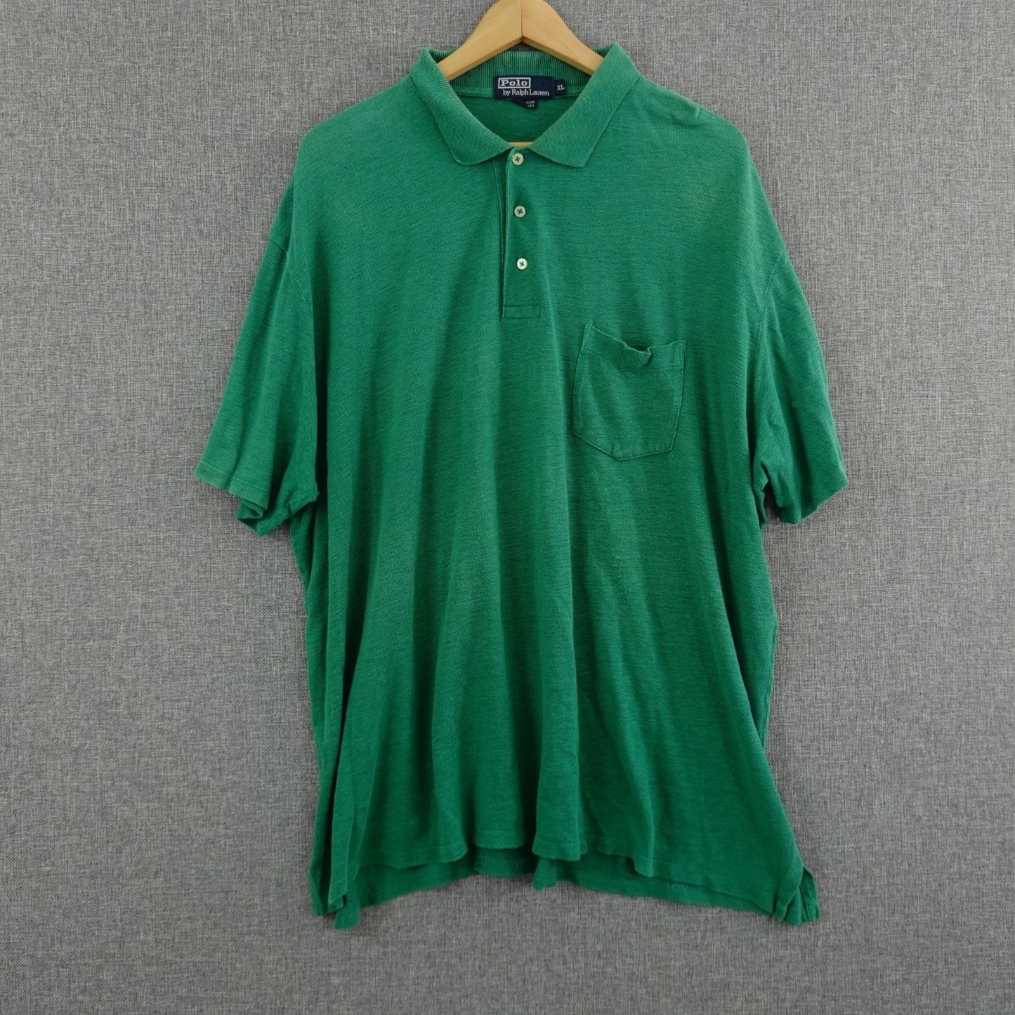 Vintage Polo by Ralph Lauren Green Linen Polo Shirt - Size XL