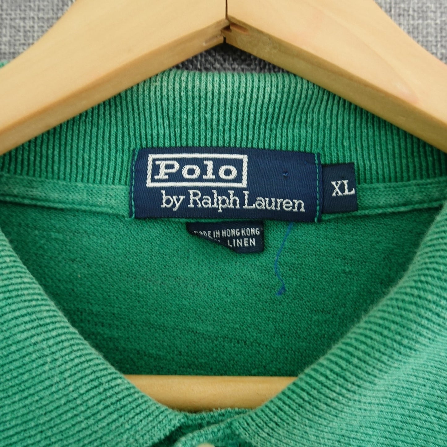 Vintage Polo by Ralph Lauren Green Linen Polo Shirt - Size XL