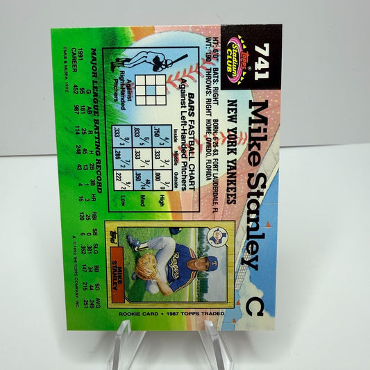 1992 Topps Stadium Club - Mike Stanley #741 (NM-M)