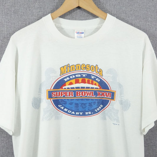 Vintage 1991 Super Bowl XXVI Minnesota Tee - Size Large
