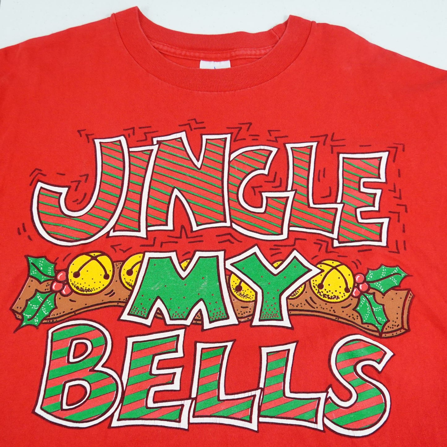 Vintage 90's Jingle My Bells Christmas T-Shirt - Size Medium