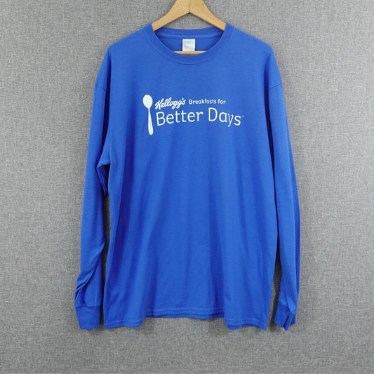 Kellogg’s Better Days Promo T-Shirt Blue Long Sleeve - Size XL