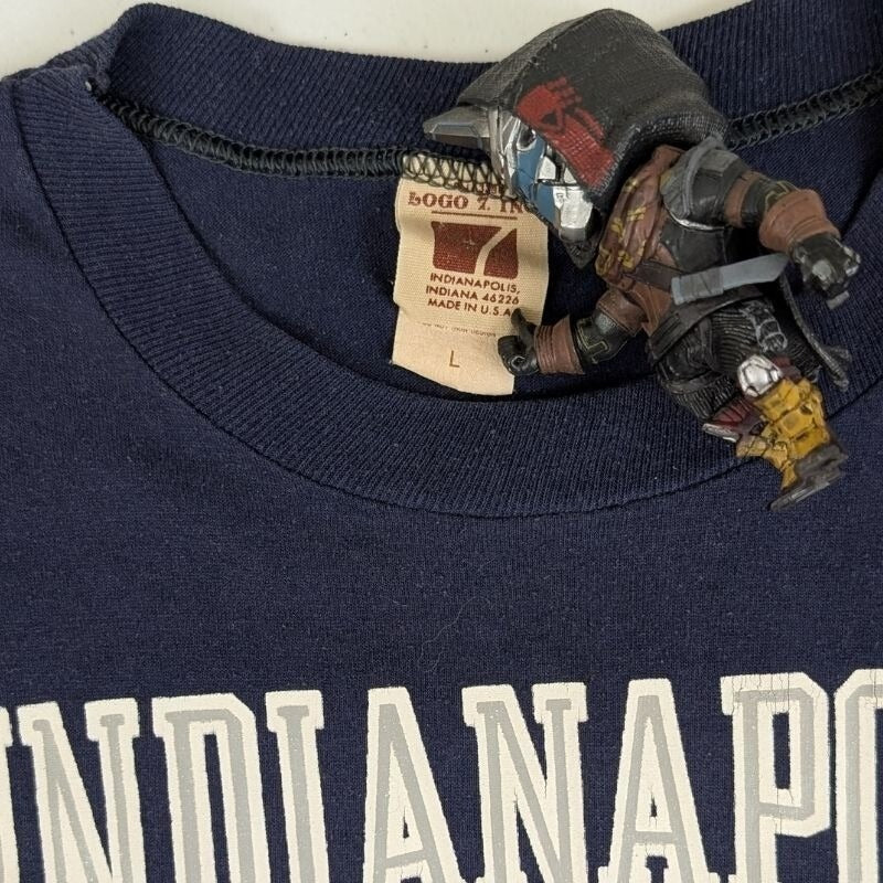 Vintage 80s Indianapolis Colts Navy Blue Tee - Size M