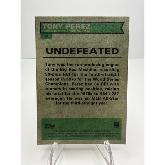 2025 Topps Heritage - Tony Perez Undefeated #U-2