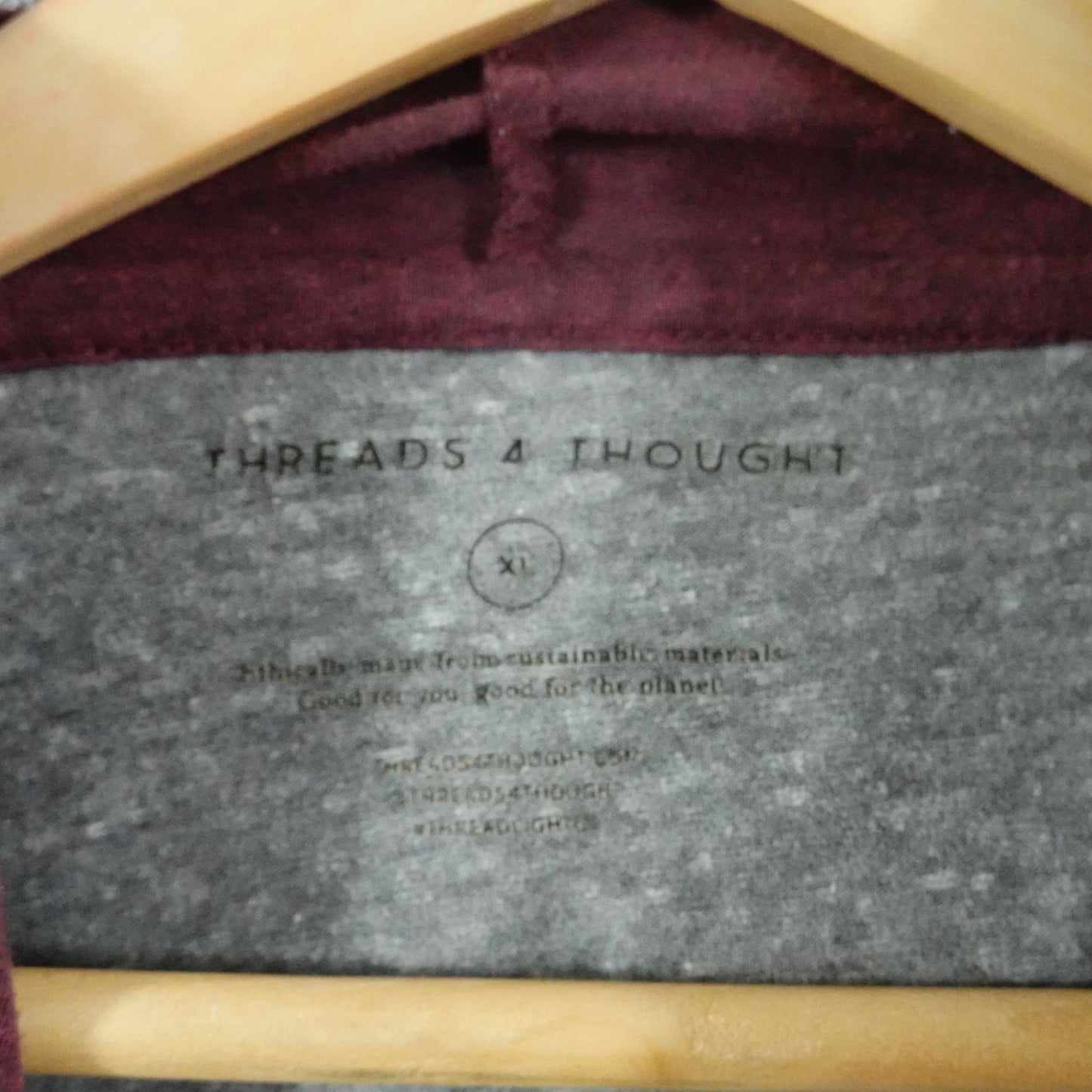 Threads 4 Thought Lightweight Raglan T-Shirt Hoodie - Size XL