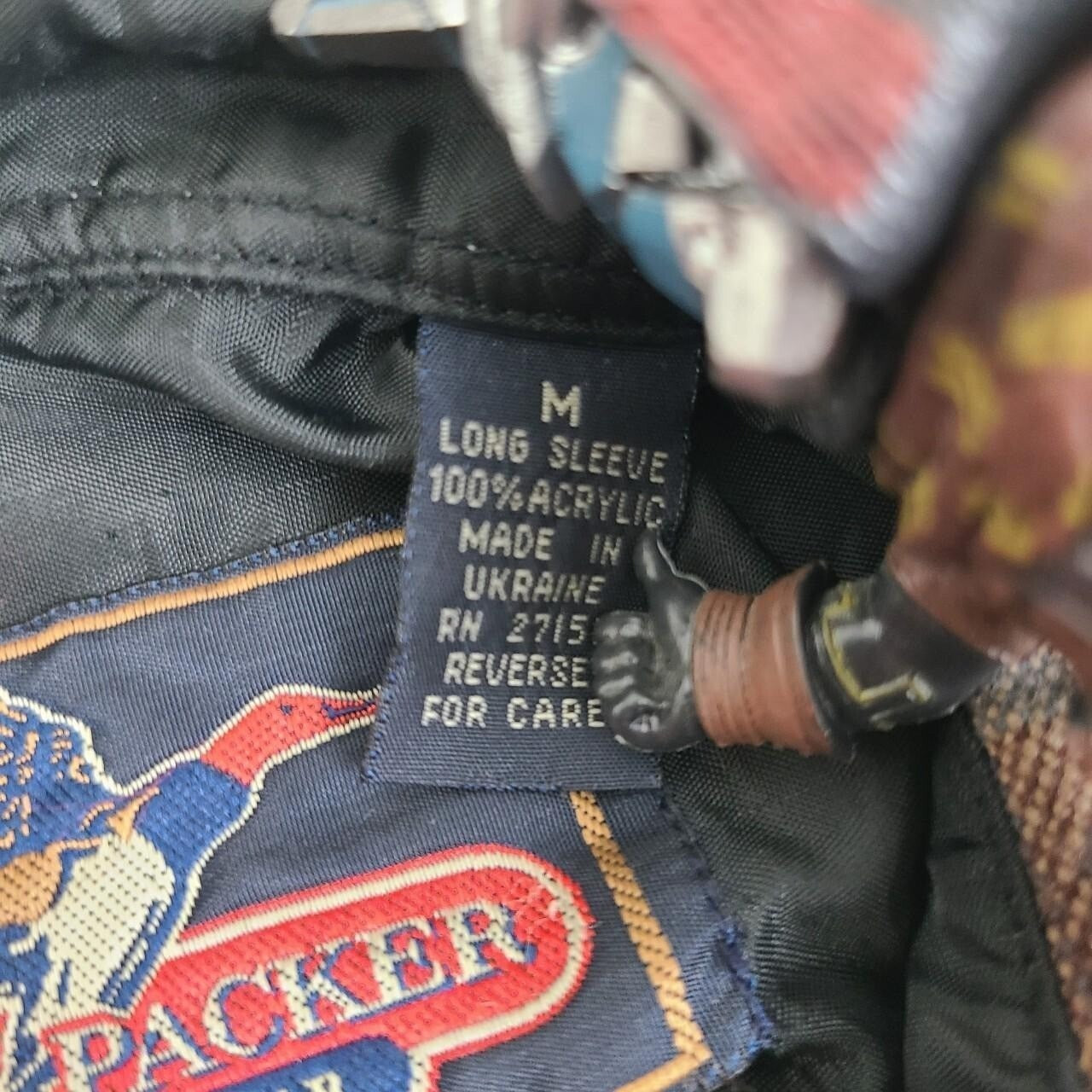 Vintage Back Packer Sportswear Multicolor Plaid Lined Flannel Shirt - Size M