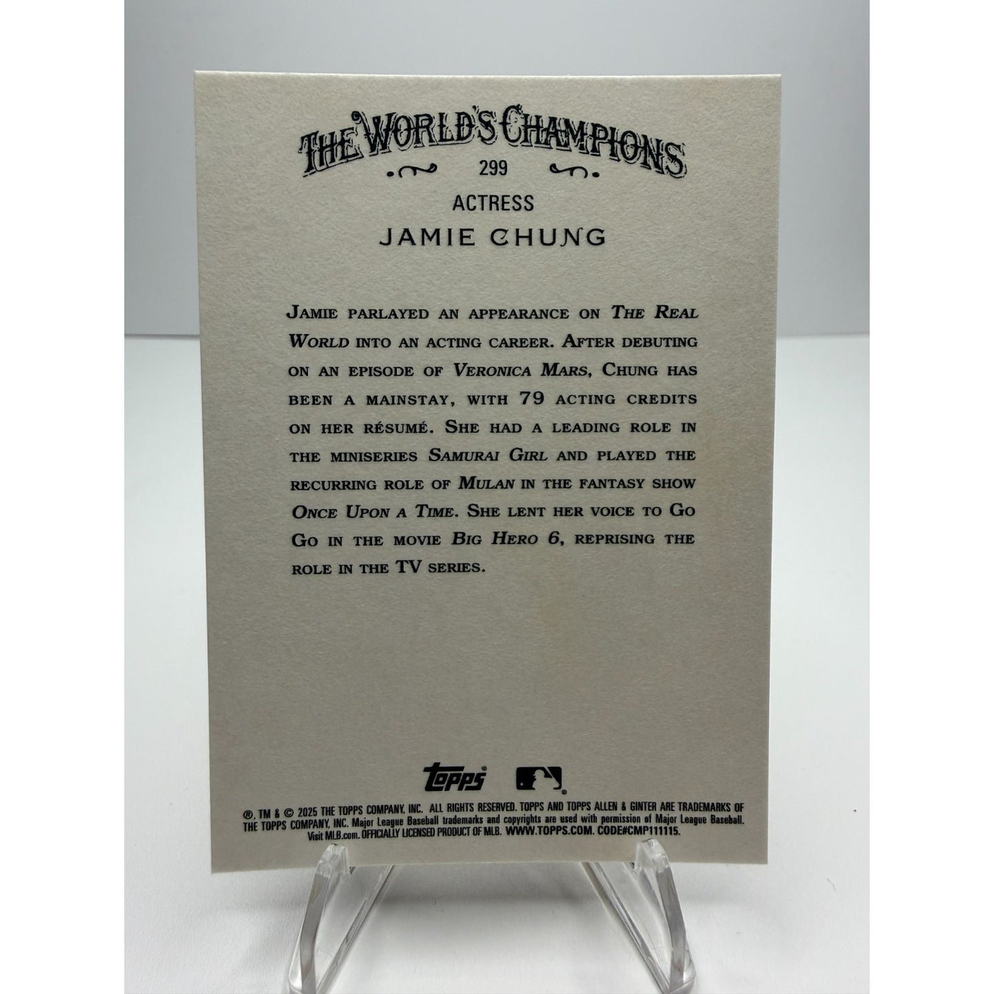 2025 Topps Allen & Ginter - Jamie Chung Foil Silver Filigree #299