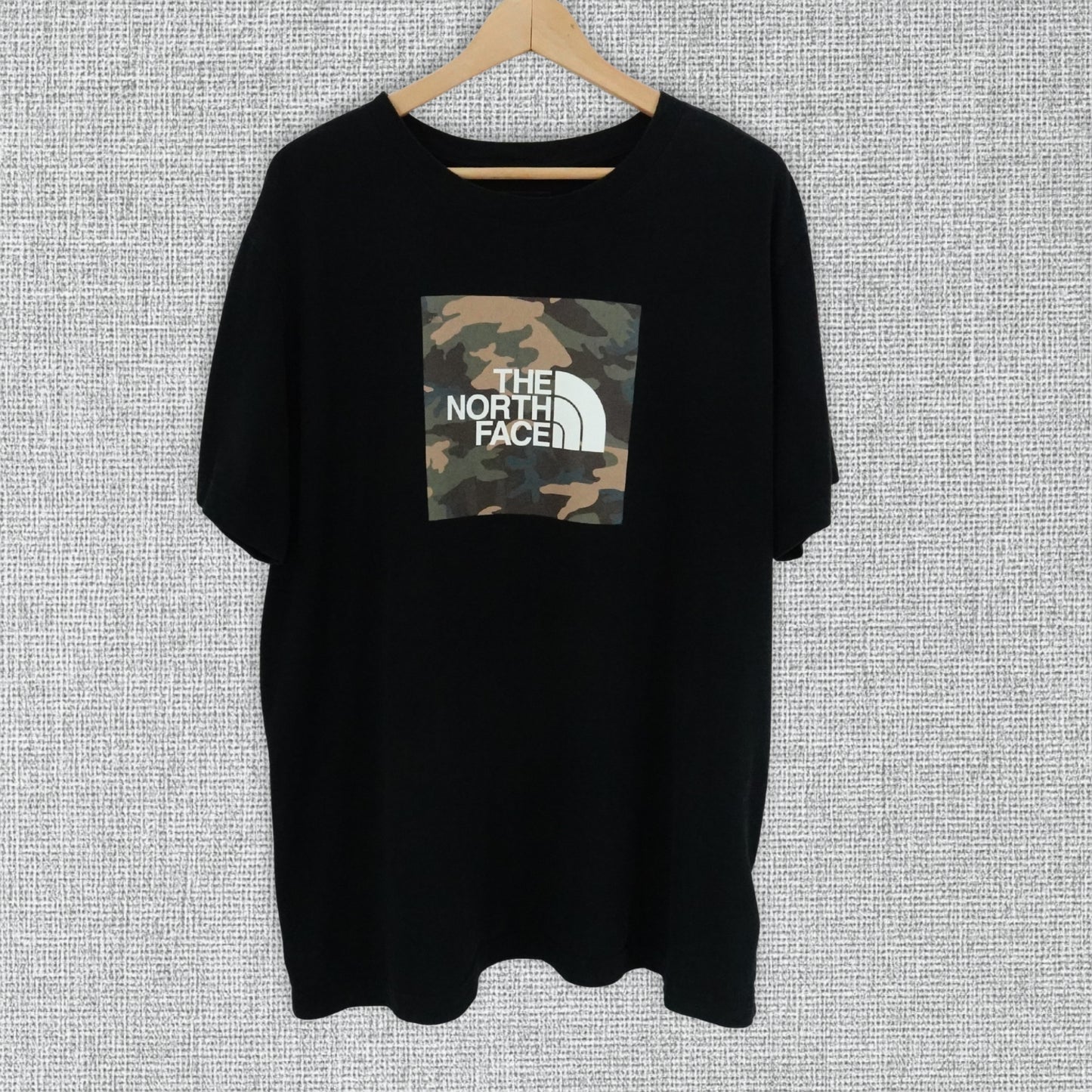 The North Face Camo Box Logo Black T-Shirt - Size XL