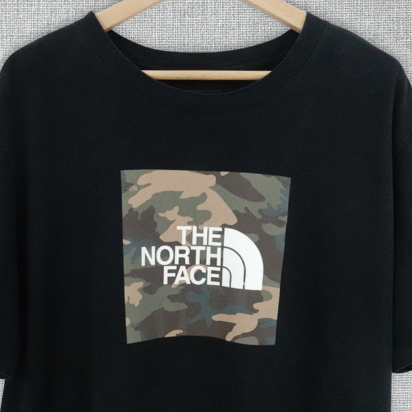The North Face Camo Box Logo Black T-Shirt - Size XL