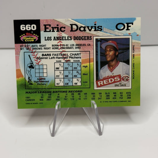 1992 Topps Stadium Club - Eric Davis #660 (NM-M)