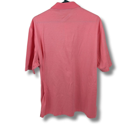 Bobby Jones Pink Microdot Polo Shirt Size L 100% Cotton Golf Classic Fit