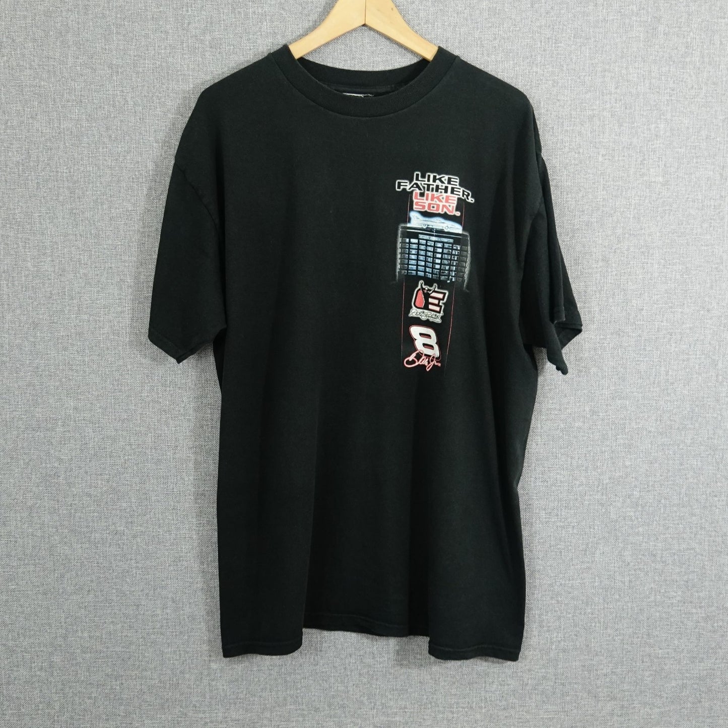 Vintage Dale Earnhardt Sr Jr Like Father Like Son NASCAR Tee - Size XL