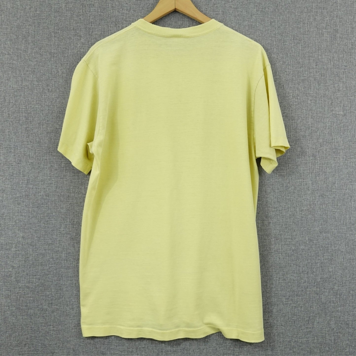Vintage 70's JCPenney Yellow Pocket Tee USA Made Cotton - Size Large