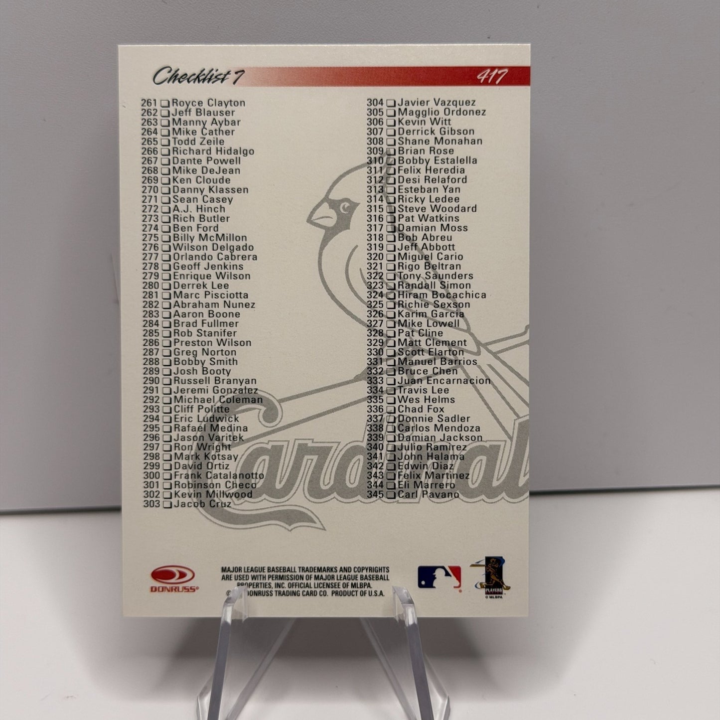 1998 Donruss - Checklist Mark McGwire #417