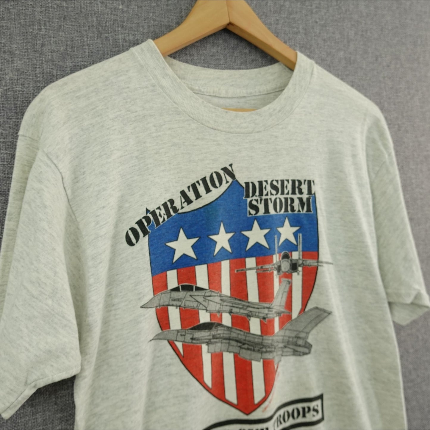 Vintage 1991 Operation Desert Storm Support Our Troops T-Shirt - Size M