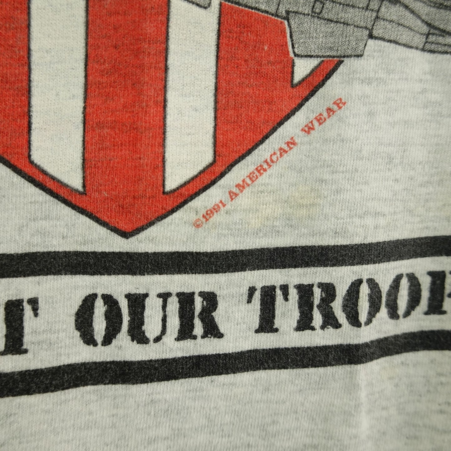 Vintage 1991 Operation Desert Storm Support Our Troops T-Shirt - Size M