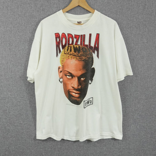 Vintage 1998 Dennis Rodman NWO Rodzilla Tee WCW Wrestling - Size XL