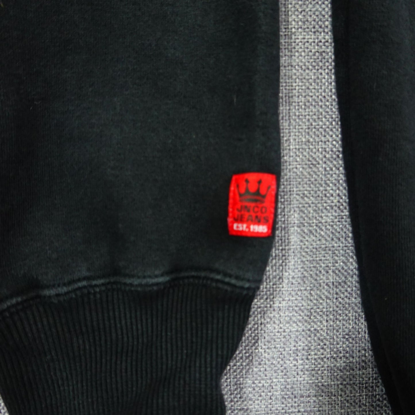Vintage Y2K JNCO Jeans Flame Skull Black Hoodie - Size XL