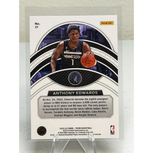 2022-23 Panini Prizm Anthony Edwards Dominance #17