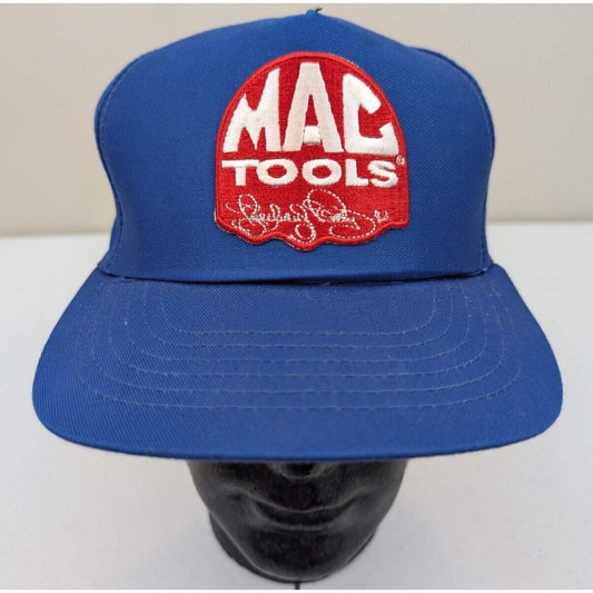 MAC Tools Vintage 90s Blue Snapback Hat Adjustable Trucker Style