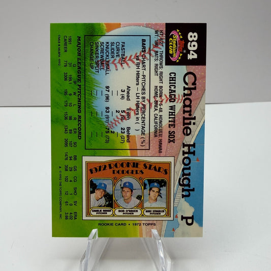 1992 Topps Stadium Club - Charlie Hough #894 (NM-M)