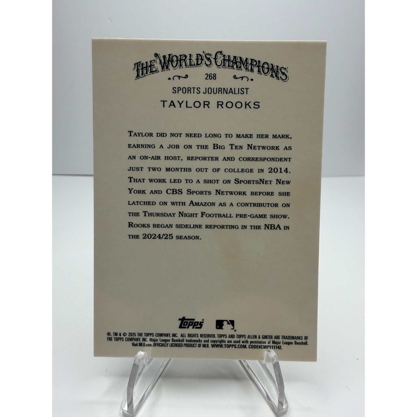 2025 Topps Allen & Ginter - Taylor Rooks #268