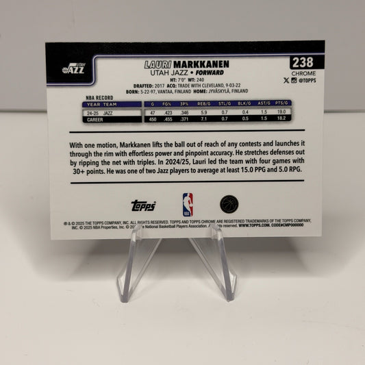 2025-26 Topps Chrome - Lauri Markkanen #238 X-Fractor Refractor