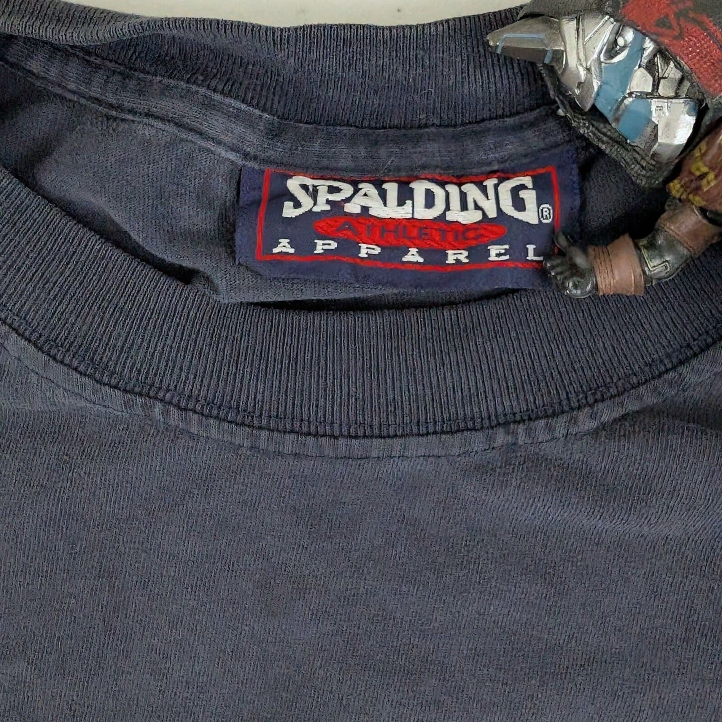 Vintage 90's Spalding Sleeveless Navy Blue Athletic Tee - Size 2XL
