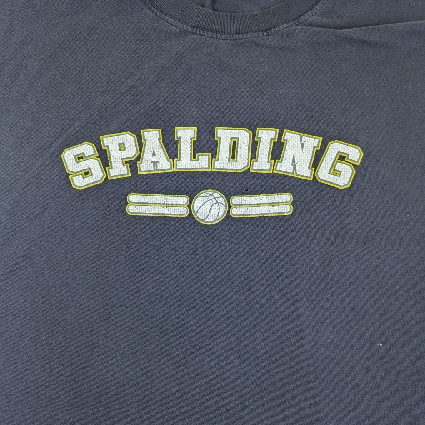 Vintage 90's Spalding Sleeveless Navy Blue Athletic Tee - Size 2XL