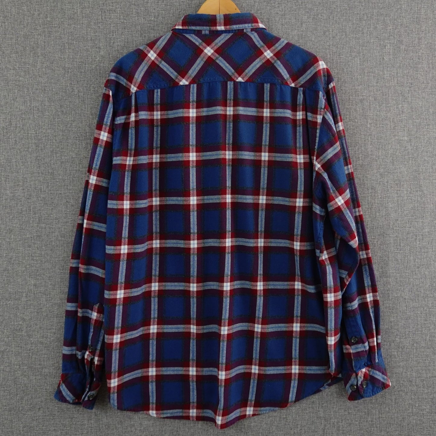 California Shirt Co. Blue Plaid Long Sleeve Flannel - Size XL