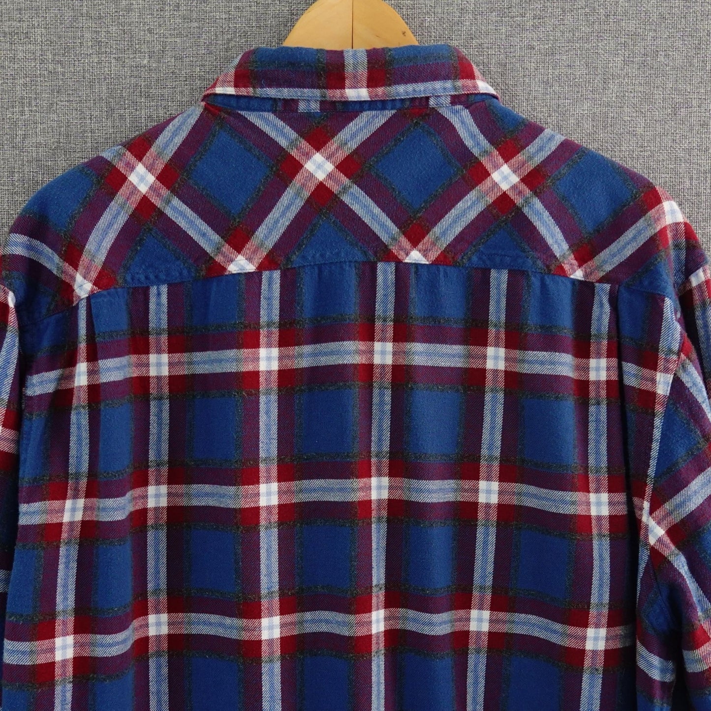 California Shirt Co. Blue Plaid Long Sleeve Flannel - Size XL