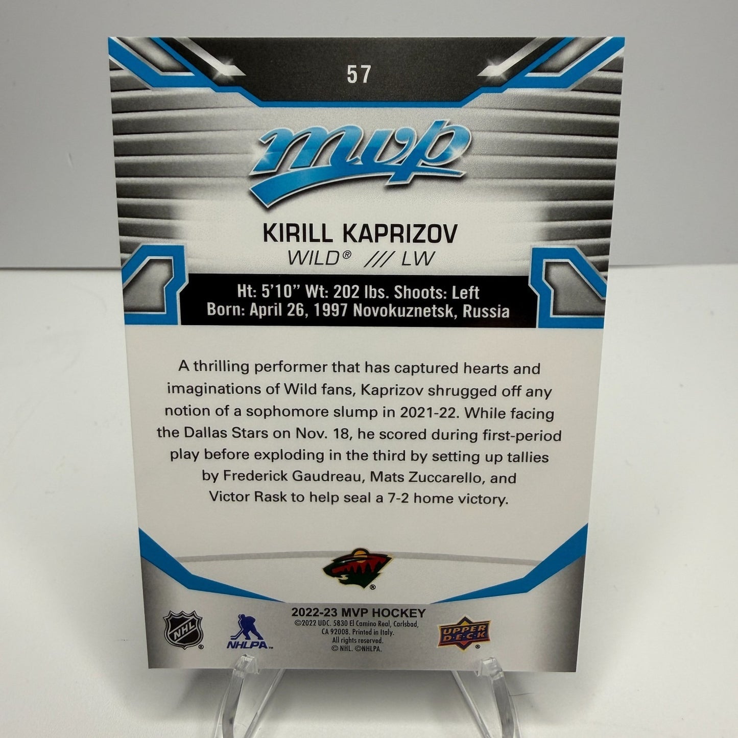 2022-23 Upper Deck MVP - Kirill Kaprizov #57