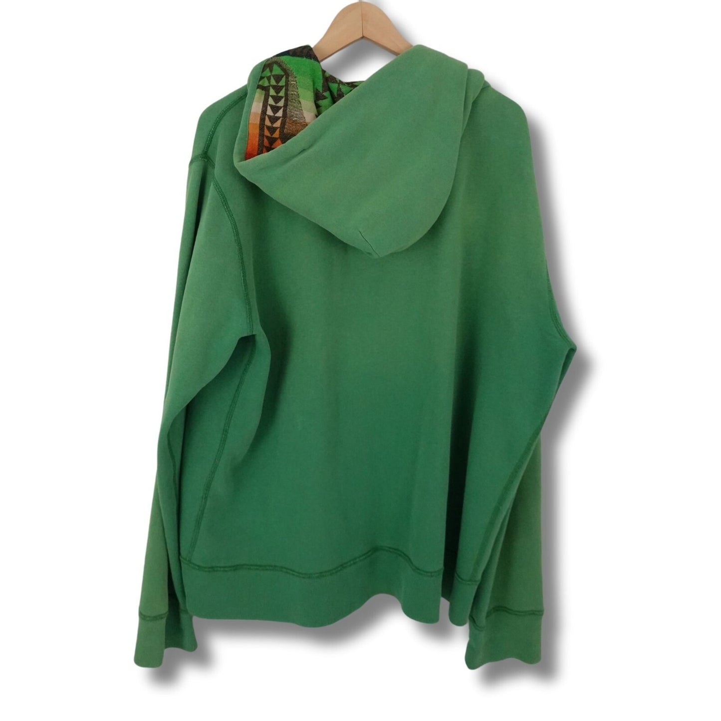Vintage Polo Ralph Lauren Green Aztec Lined Zip Hoodie - Size XL