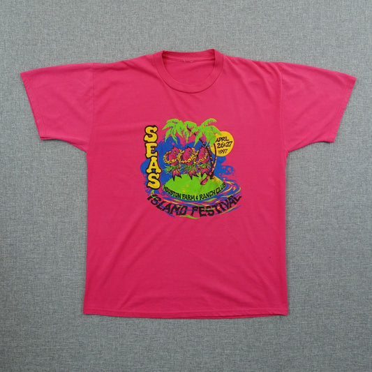 Vintage 1997 Houston Ranch Club SEAS Festival Tee – Size L