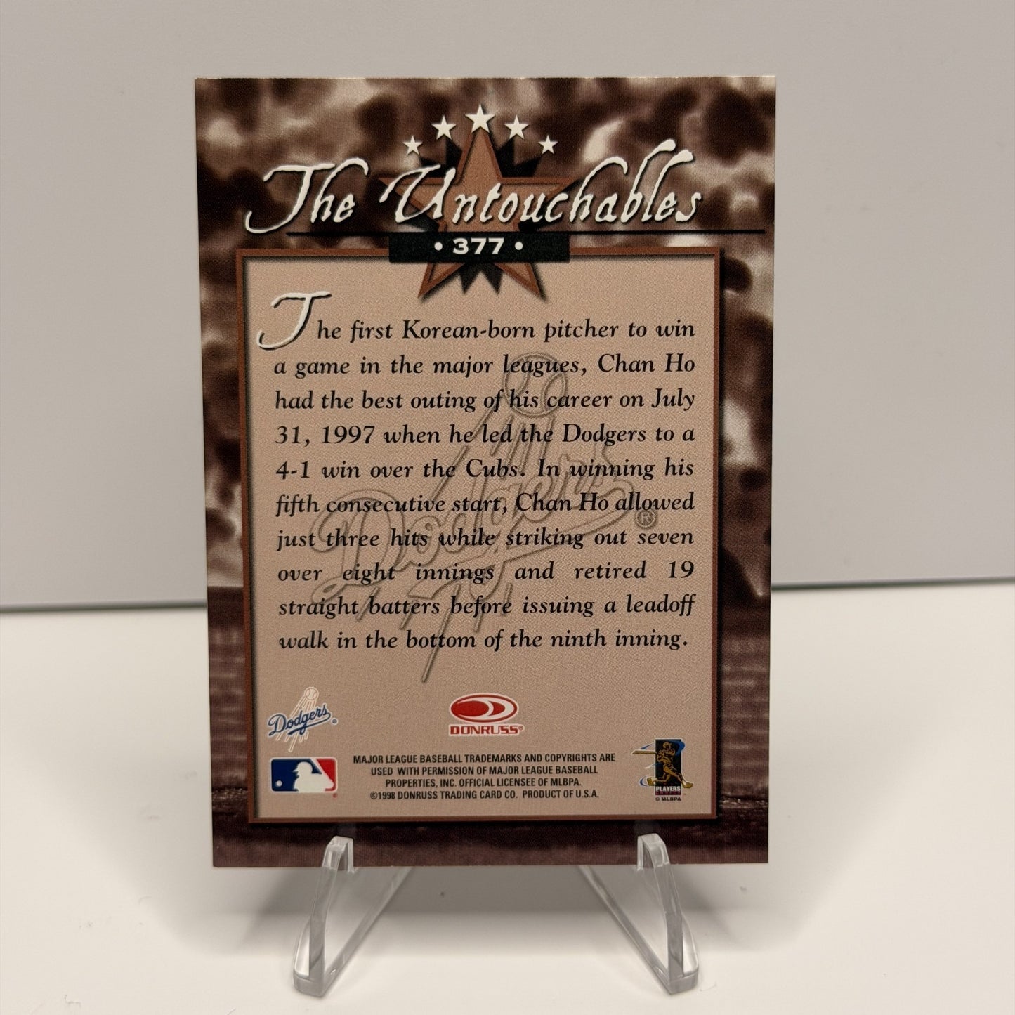 1998 Donruss - The Untouchables Chan Ho Park #377