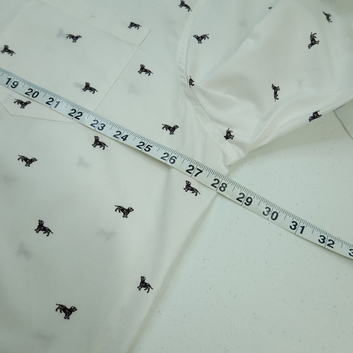 Goodfellow & Co Oxford Shirt White Dog Print - Size 2XL