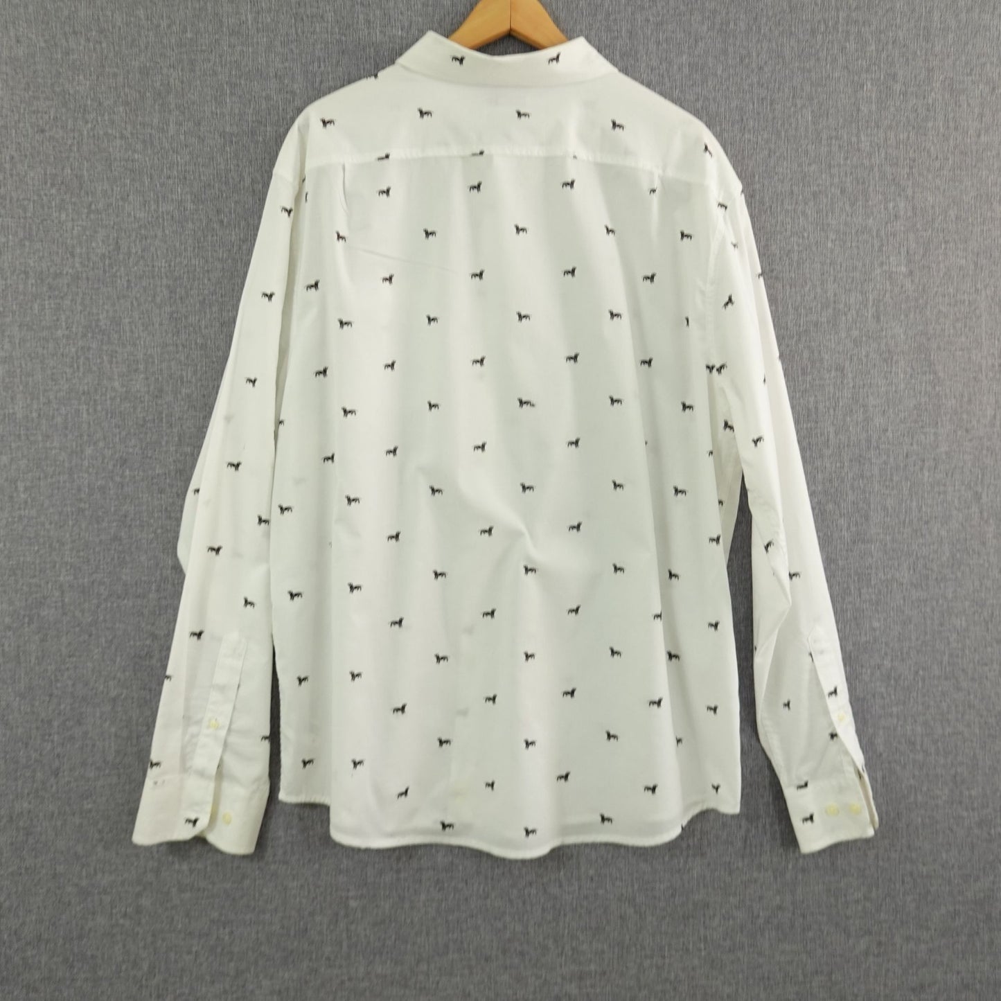 Goodfellow & Co Oxford Shirt White Dog Print - Size 2XL