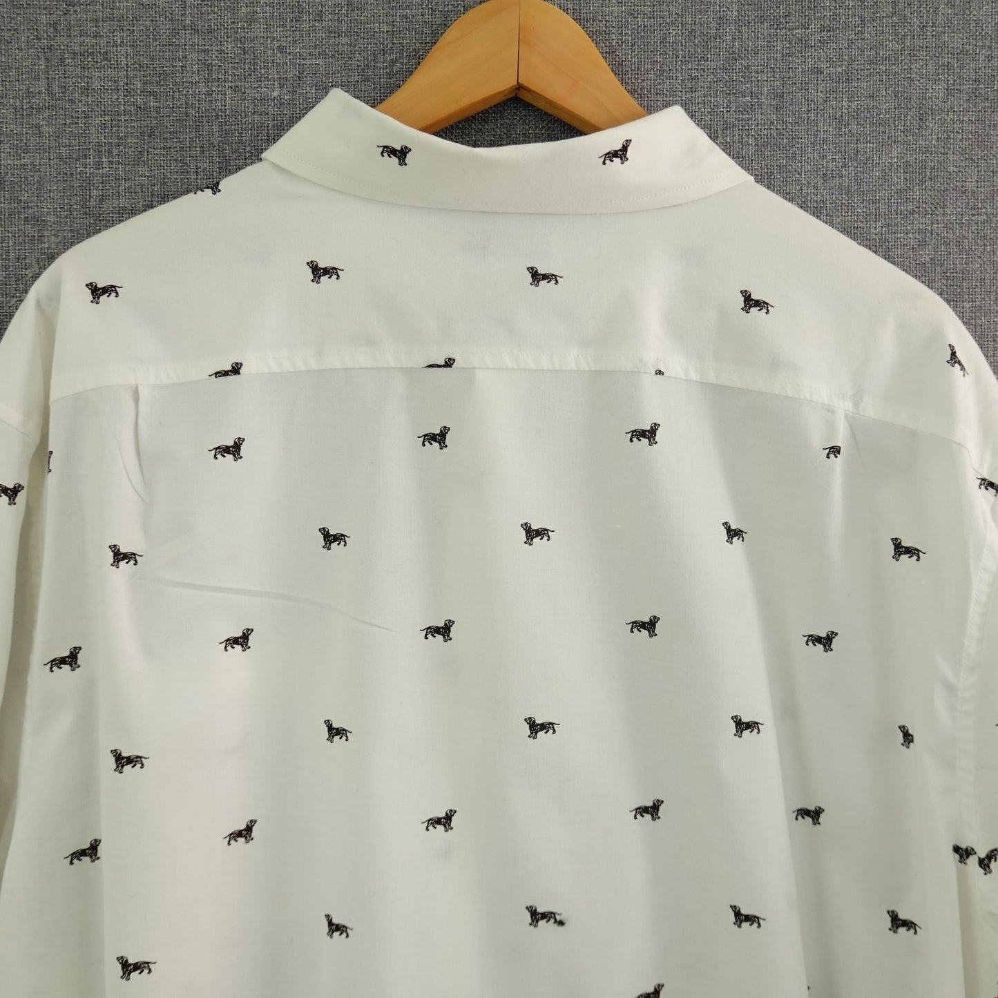 Goodfellow & Co Oxford Shirt White Dog Print - Size 2XL