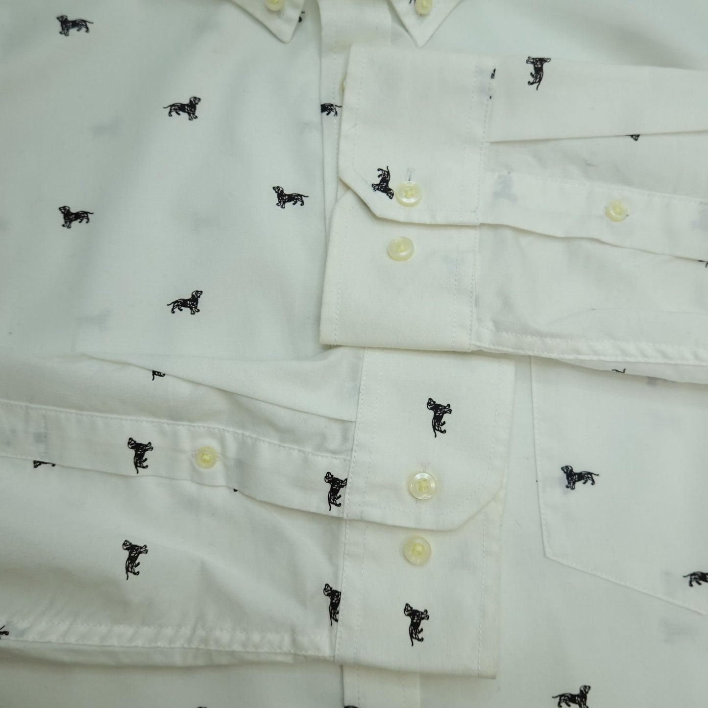 Goodfellow & Co Oxford Shirt White Dog Print - Size 2XL