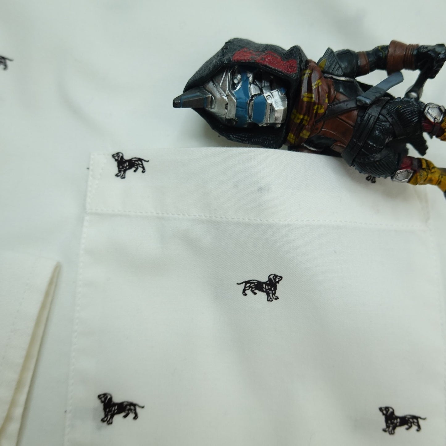 Goodfellow & Co Oxford Shirt White Dog Print - Size 2XL