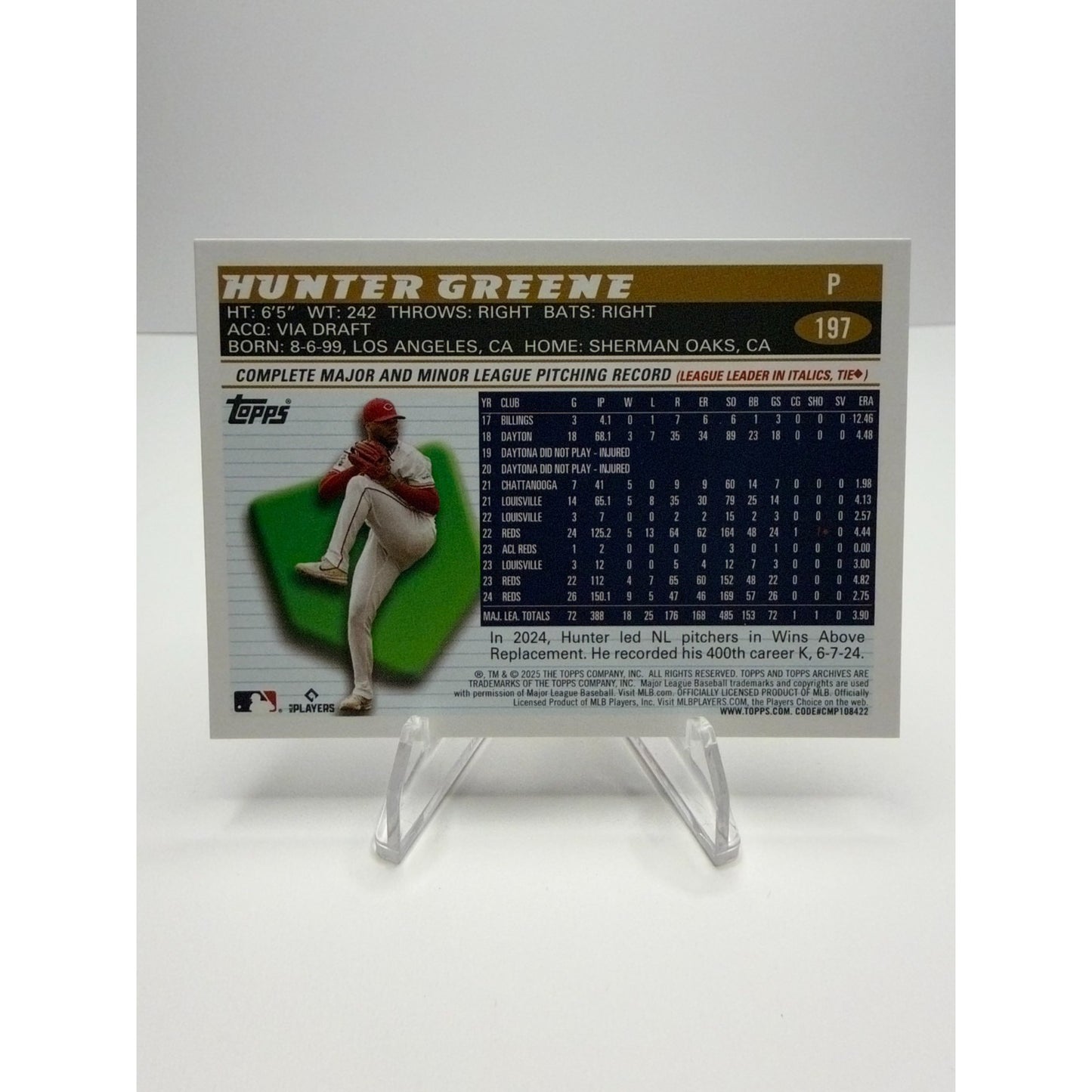 2025 Topps Archives - 1996 Topps Hunter Greene #197