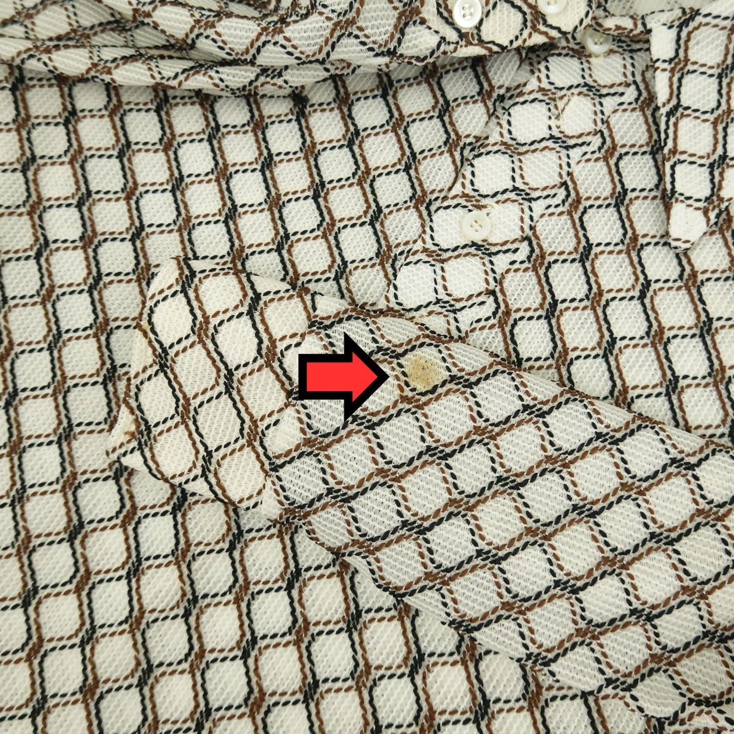 Vintage 70's Sears Kings Road Open Weave Disco Shirt - Size M