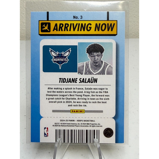 2024-25 Panini NBA Hoops Tidjane Salaun Arriving Now #3