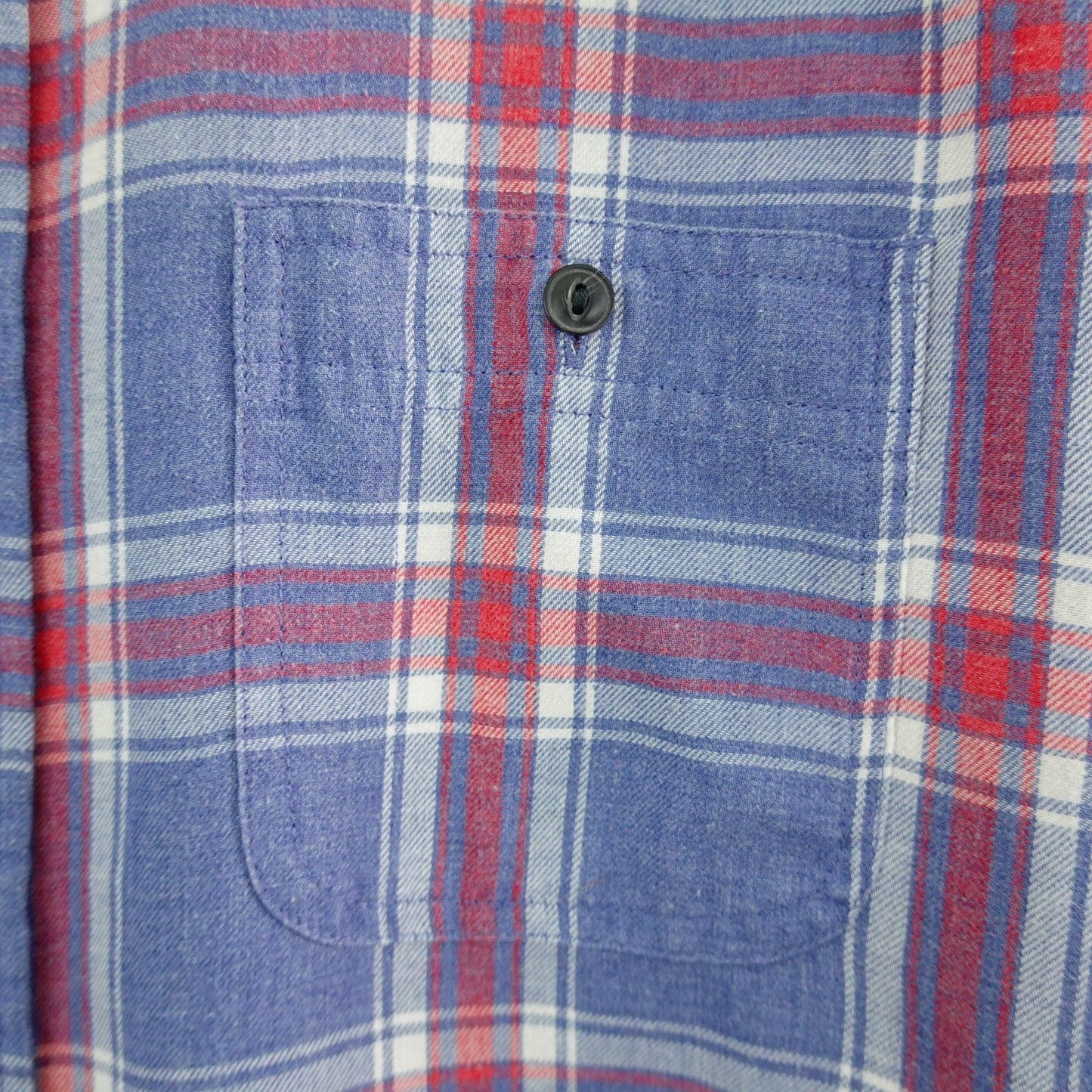 George Blue Red White Plaid Long Sleeve Shirt - Size XL
