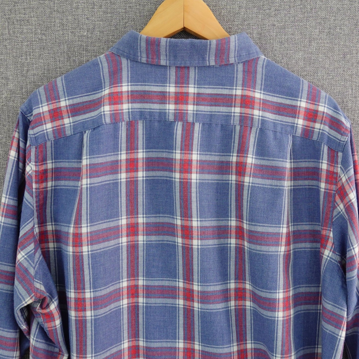 George Blue Red White Plaid Long Sleeve Shirt - Size XL