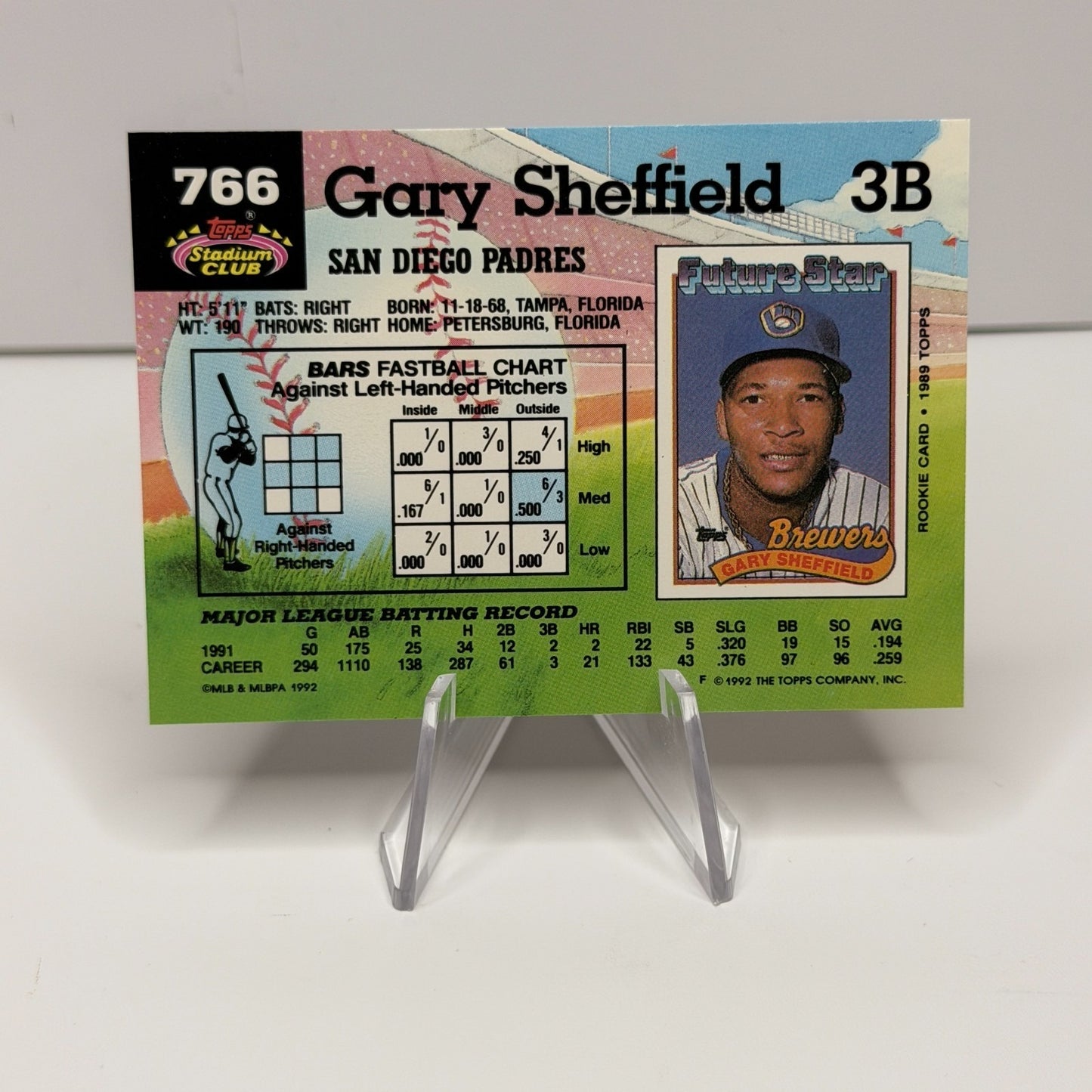1992 Topps Stadium Club - Gary Sheffield #766 (NM-M)