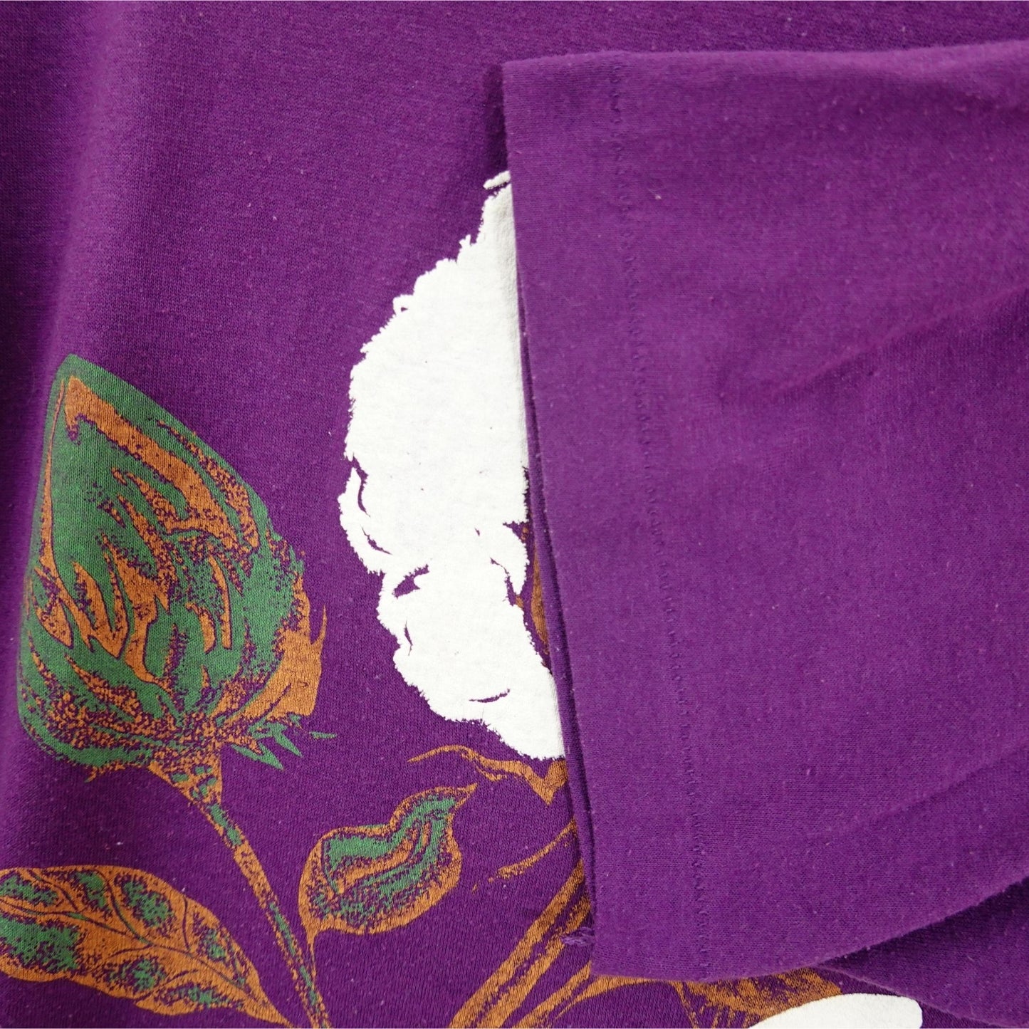 Vintage 80's Beale St. Memphis Cotton Plant Tee - Size L Purple Single Stitch